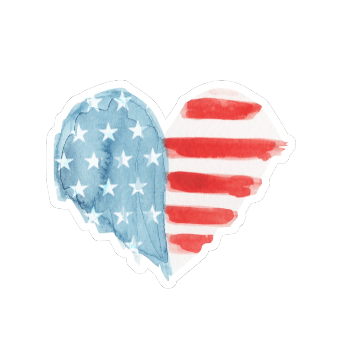 USA Heart Sticker | Patriotic Vinyl Sticker