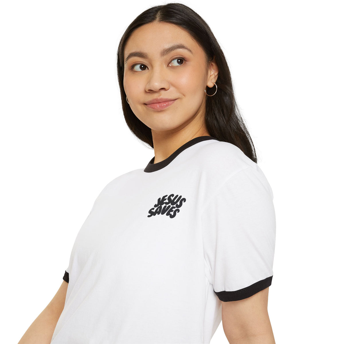 Jesus Saves| Unisex Vintage Ringer T-Shirt.