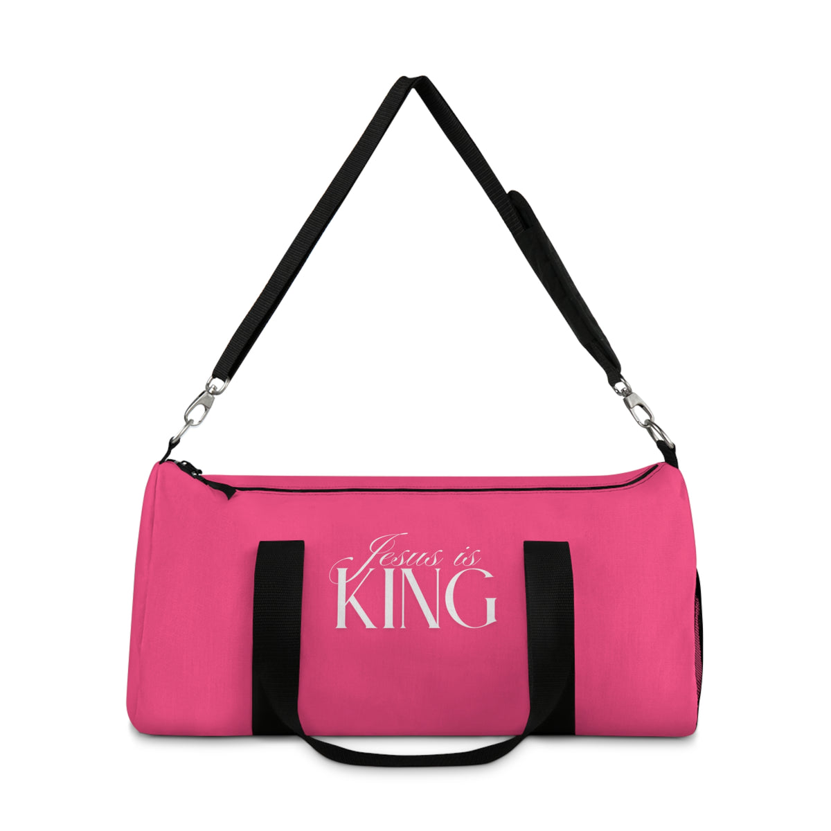 Jesus Is King | Pink Stylish Duffel Bag.