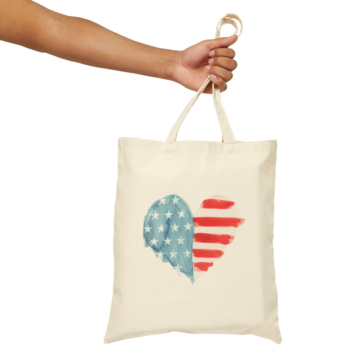 American Patriotic Heart | Tote Bag, Eco-Friendly Shopping Bag.
