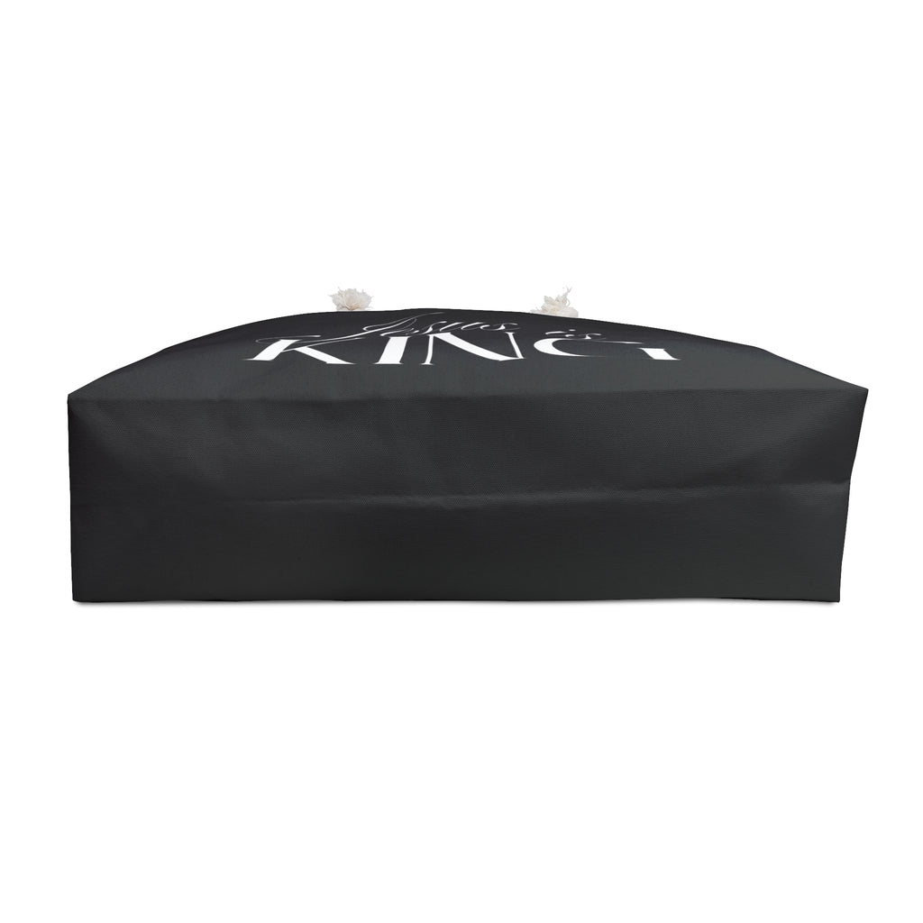 Jesus Is King |  Weekender Bag | Large Black Christian Travel Tote.